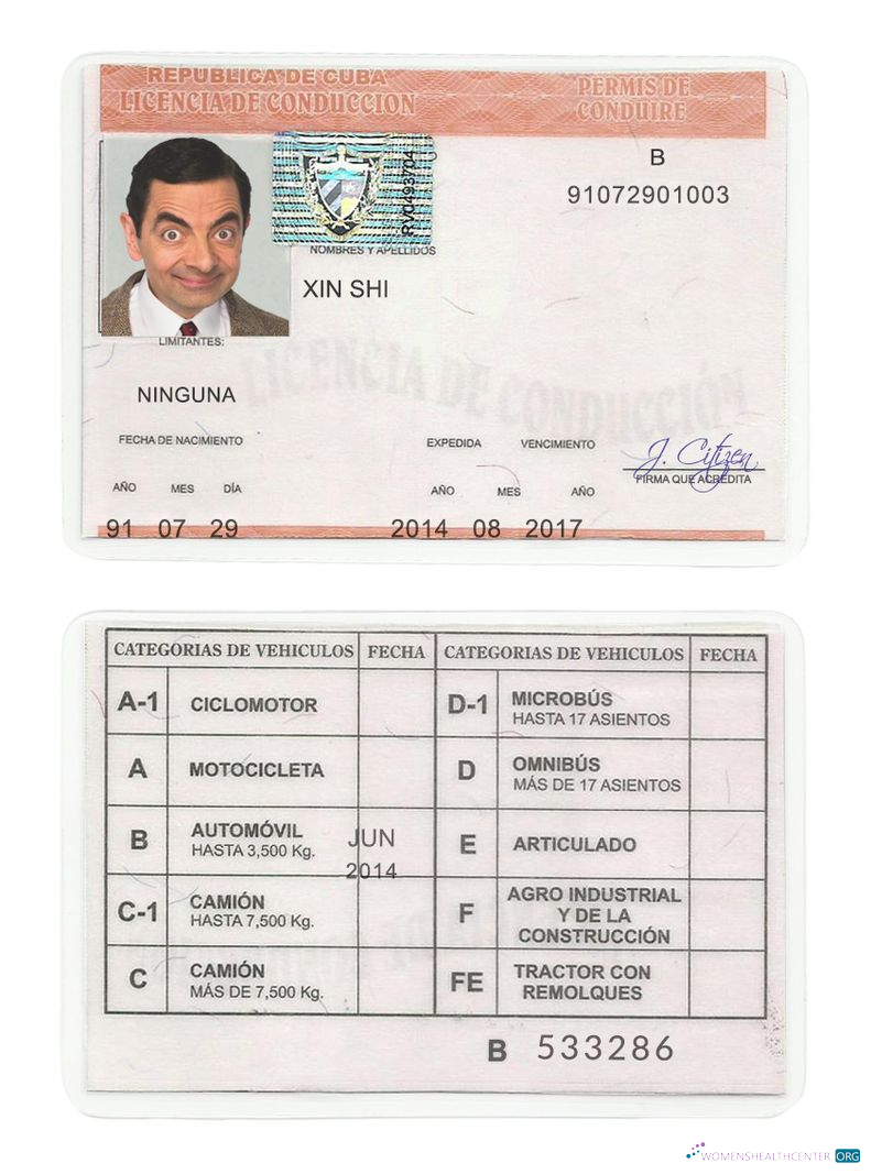 download Cuba driving license